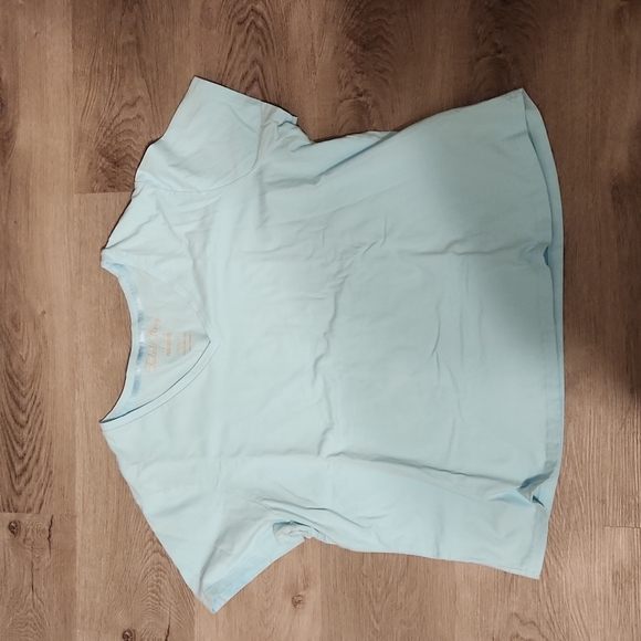 Faded Glory Stretch | Aqua Short Sleeve Tee | 22W/24W | Soft | V Neck - Picture 1 of 3